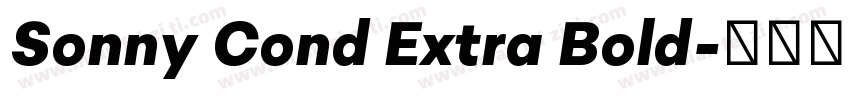 Sonny Cond Extra Bold字体转换